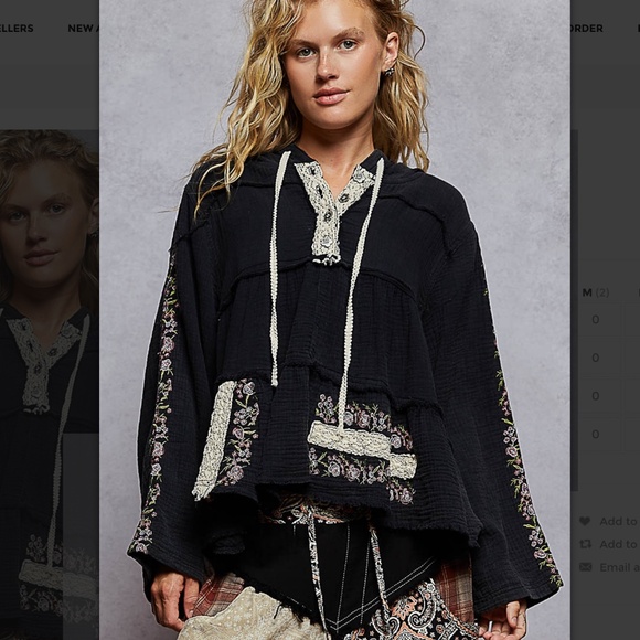 POL “ Marcia “ POL Embroidered Hoodie Top 53 - Picture 1 of 5